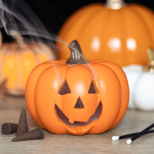 Orange Pumpkin Incense Cone Holder