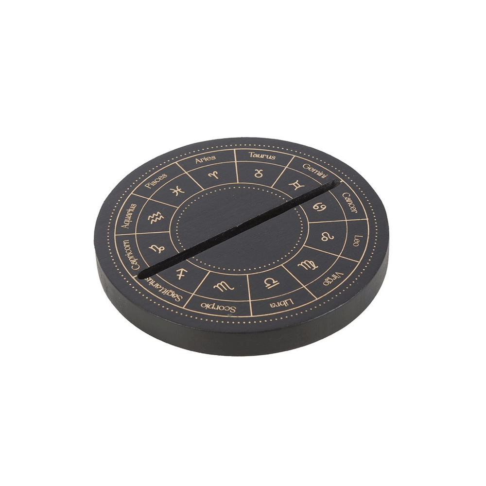 Black Astrology Wheel Card Stand