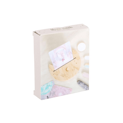 Natural Mystical Hands Crescent Moon Card Stand