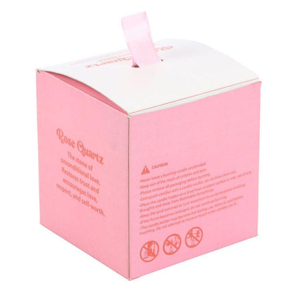 Sun Rose Quartz Crystal Chip Candle