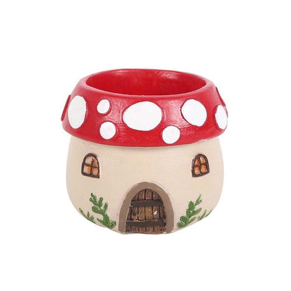 Mushroom House Resin Tealight Holder