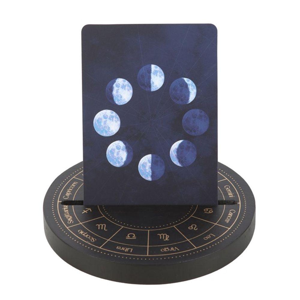 Black Astrology Wheel Card Stand