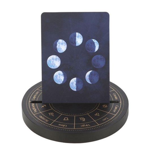 Black Astrology Wheel Card Stand