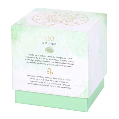 Small Leo Orange & Bergamot Gemstone Zodiac Candle