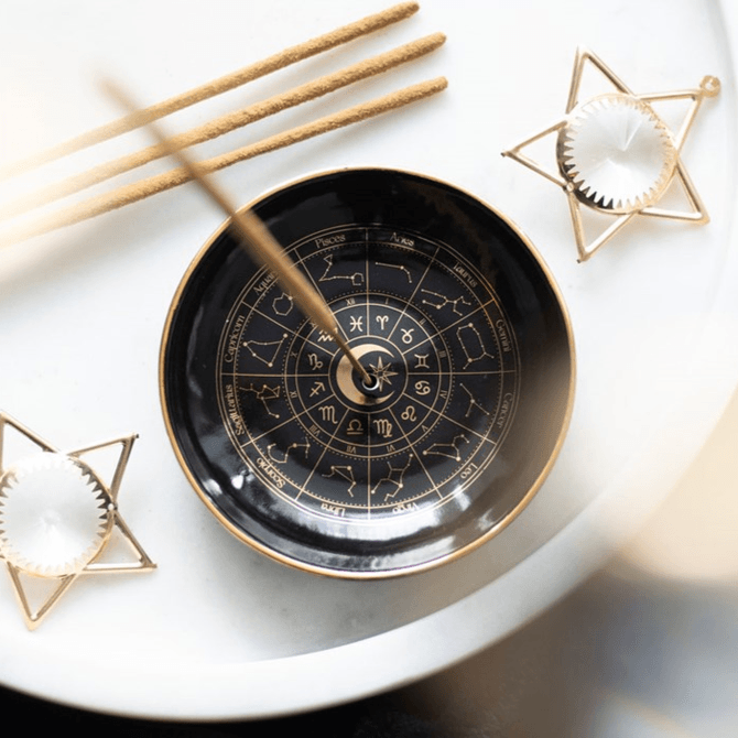 Astrology Wheel Incense Holder