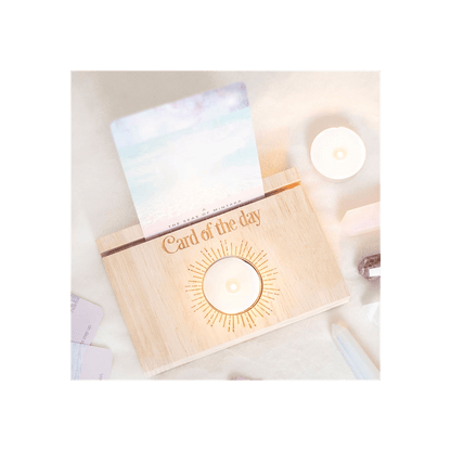 Natural Card of the Day Card Stand Tealight Holder