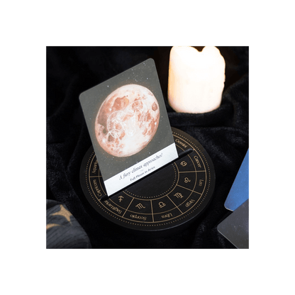 Black Astrology Wheel Card Stand