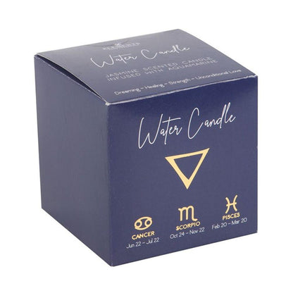 Small Water Element Jasmine Crystal Chip Candle