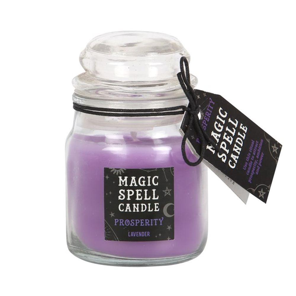 Small Lavender 'Prosperity' Spell Candle Jar