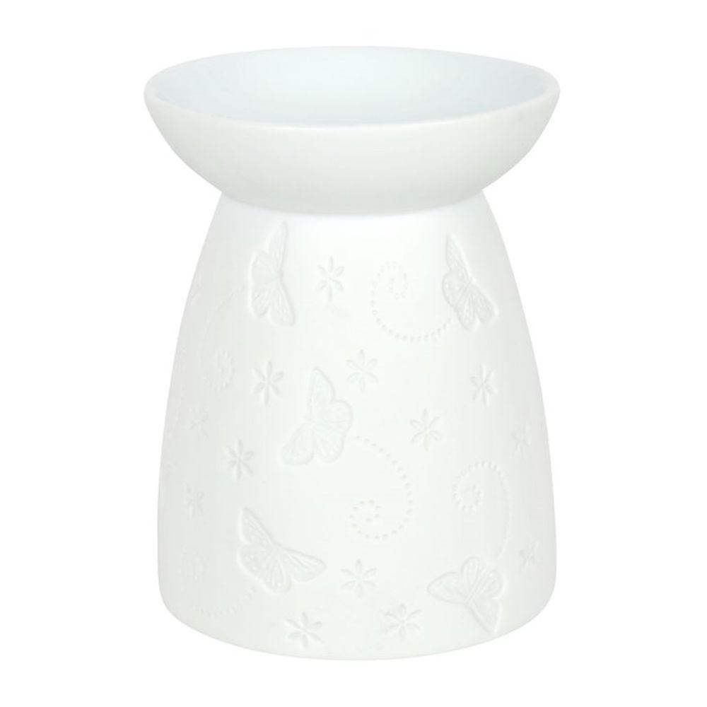 White Ceramic Butterfly Oil Burner