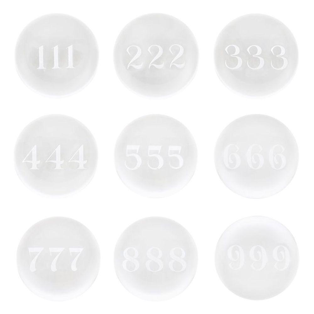 Set of 9 Angel Number Crystal Balls