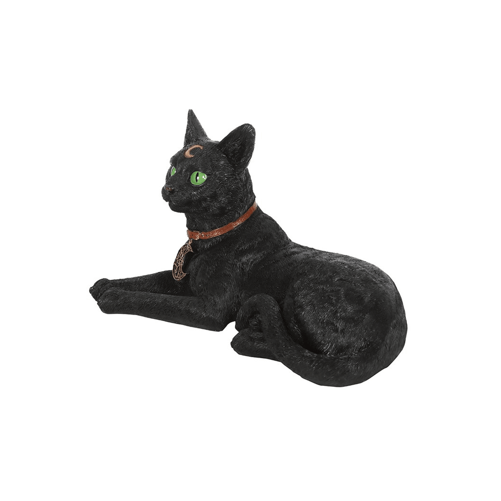 Laying Black Cat Figurine
