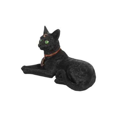 Laying Black Cat Figurine