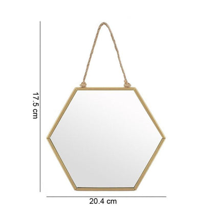 Small Gold Geometric Mirror