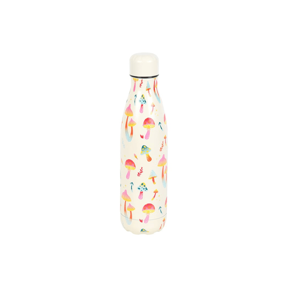 Funky Fungi Mushroom Print Metal Water Bottle