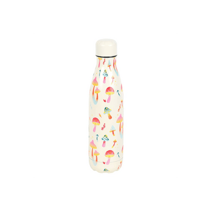 Funky Fungi Mushroom Print Metal Water Bottle