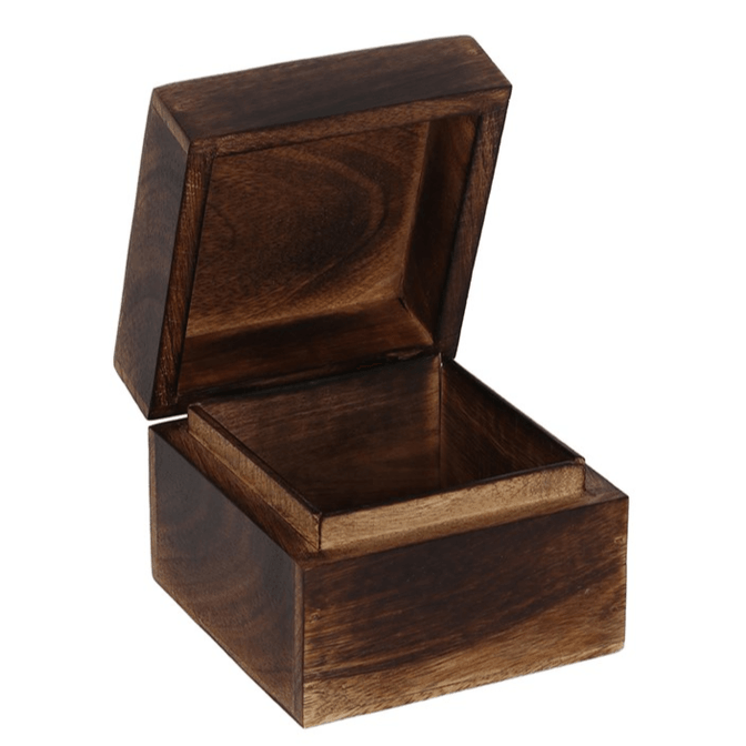 Pentagram Brass Inlay Wooden Box