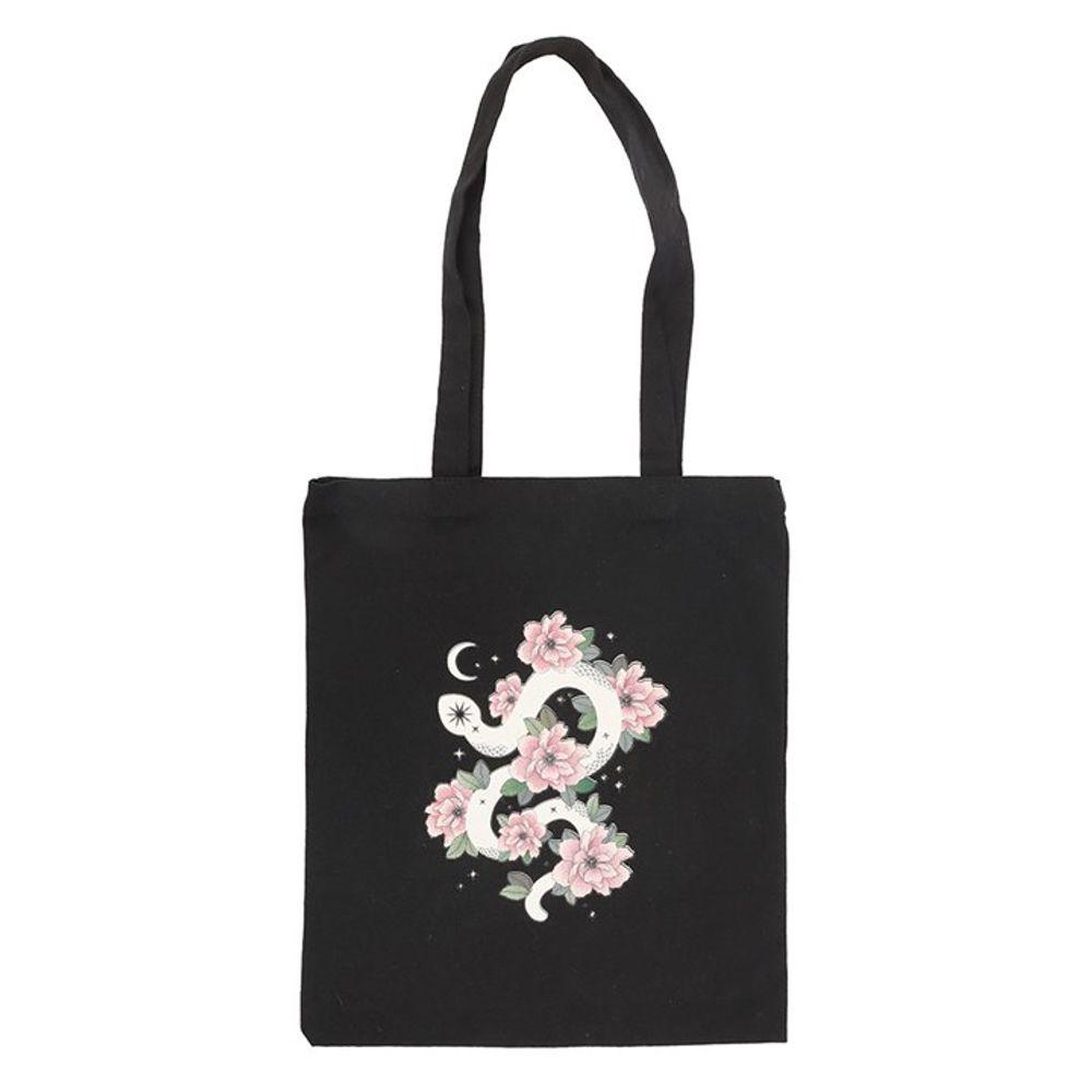 Floral Snake Polycotton Tote Bag