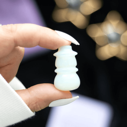 Opalite Crystal Snowman in a Bag