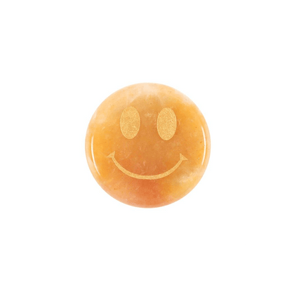 Be Brave Yellow Jade Happy Face Crystal