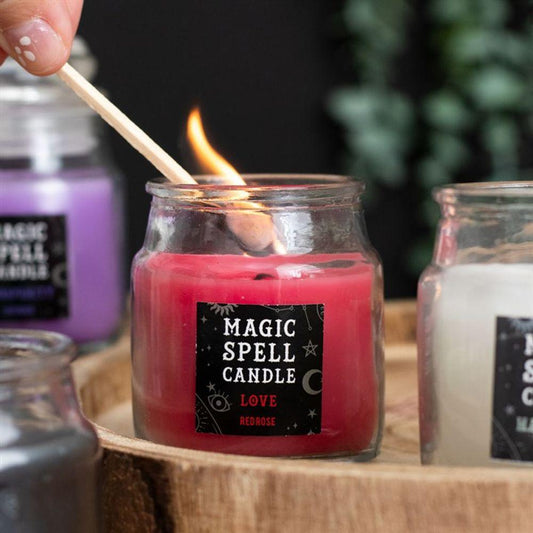 Small Rose 'Love' Spell Candle Jar