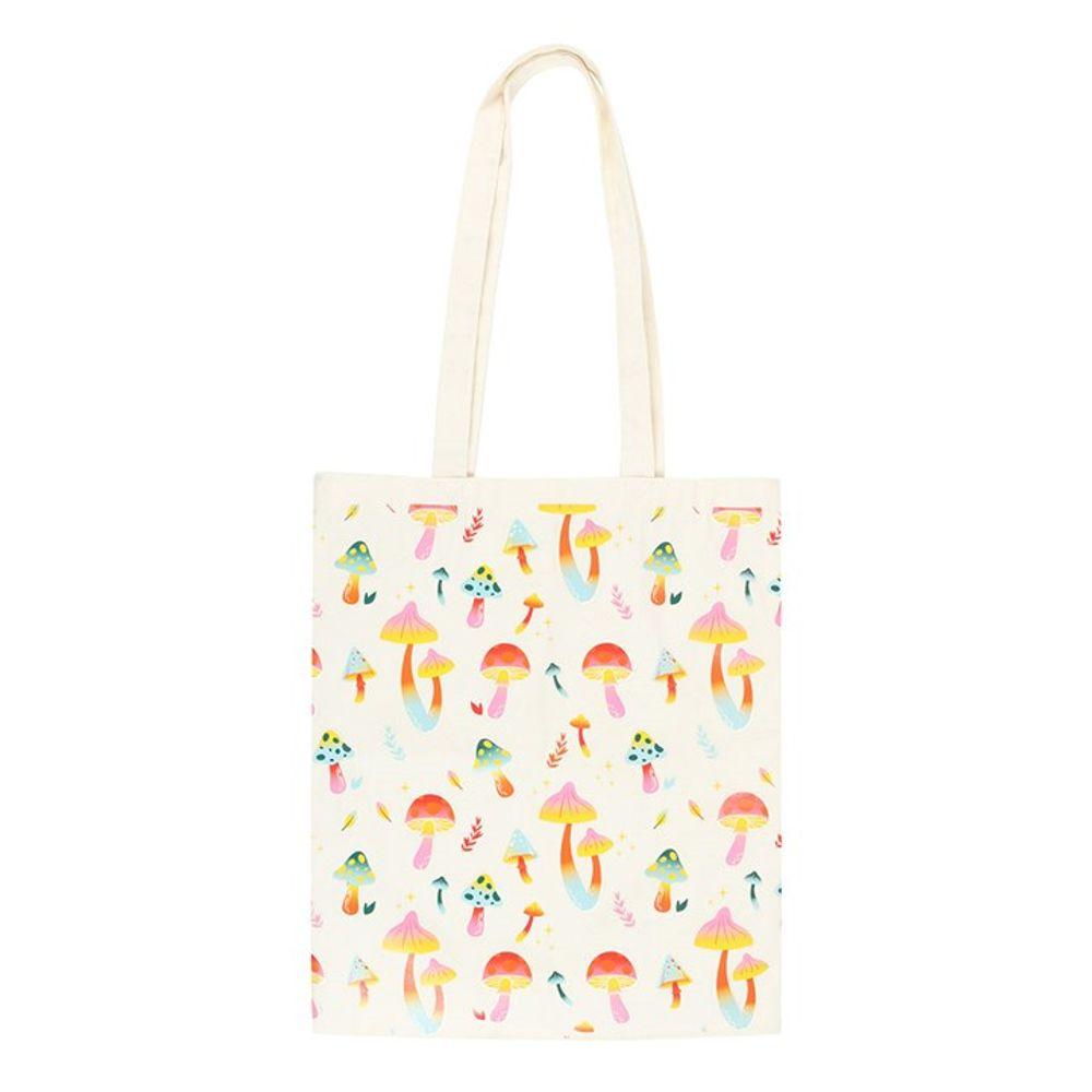 Funky Fungi Mushroom Print Polycotton Tote Bag