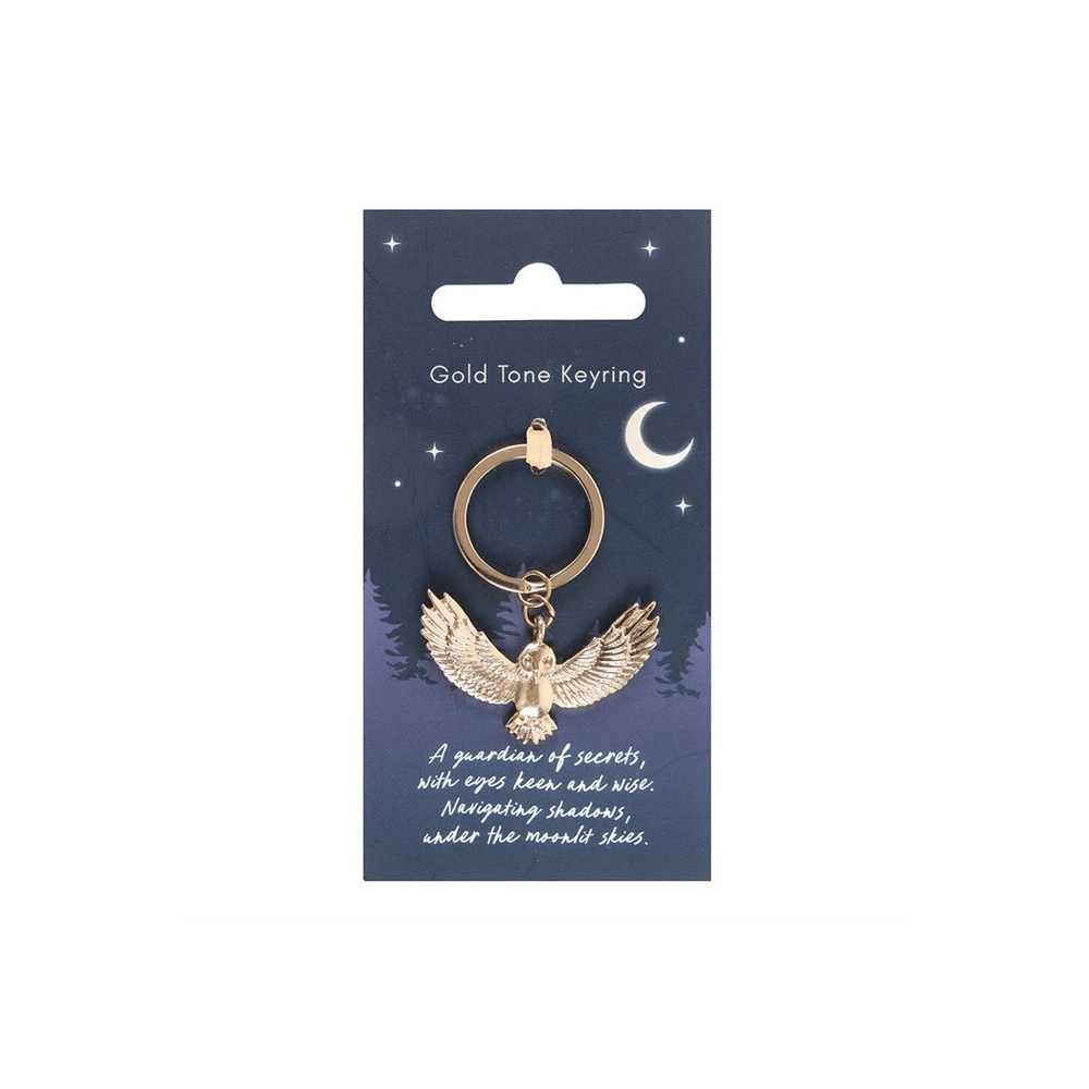 Night Owl Metal Keyring