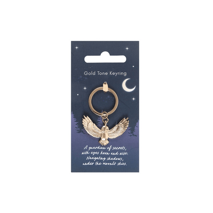 Night Owl Metal Keyring