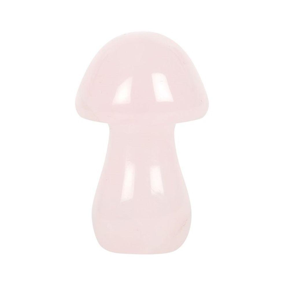 Mini Magical Rose Quartz Crystal Mushroom