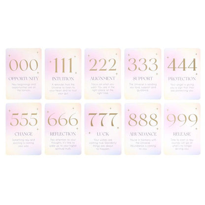 Angel Number Affirmation Cards with Wooden Stand