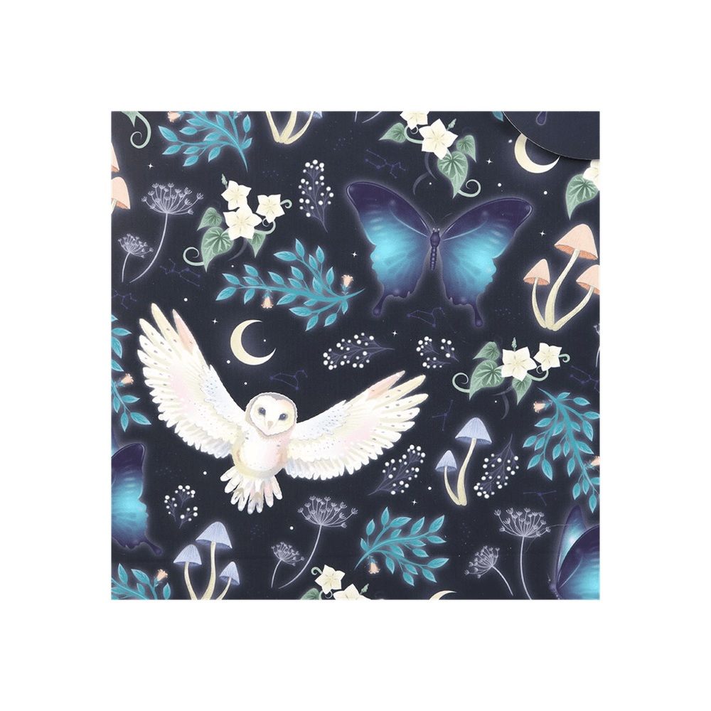 23cm Midnight Forest Owl Print Gift Bag