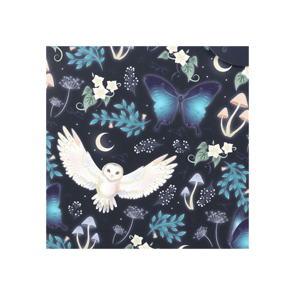 23cm Midnight Forest Owl Print Gift Bag