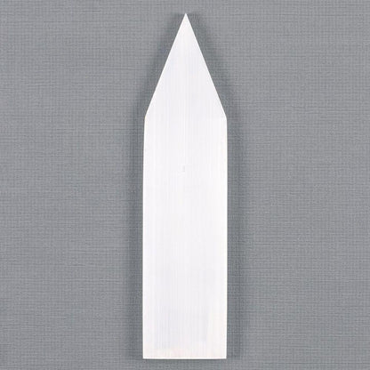 Selenite Flat Pointed Wand