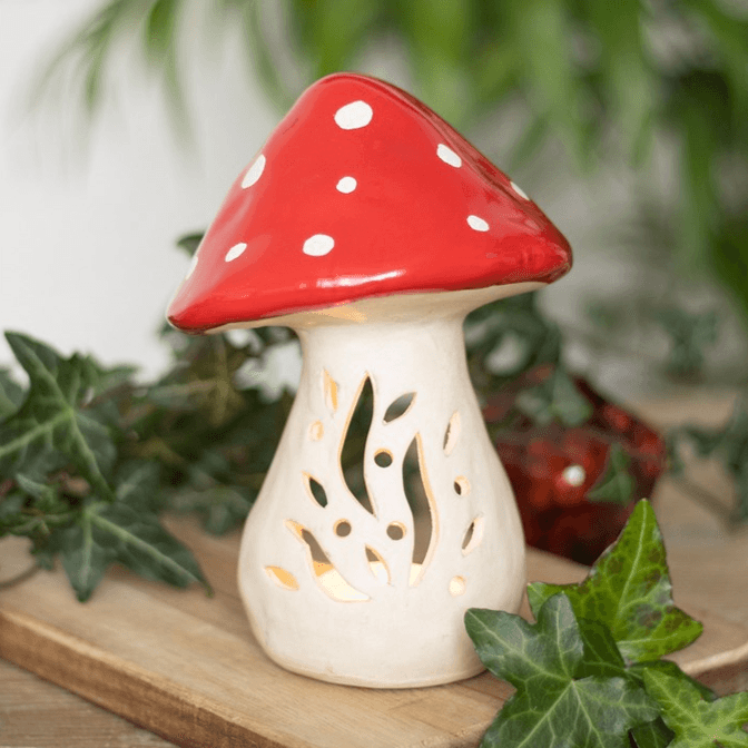 Ceramic Mushroom Tealight Candle Holder