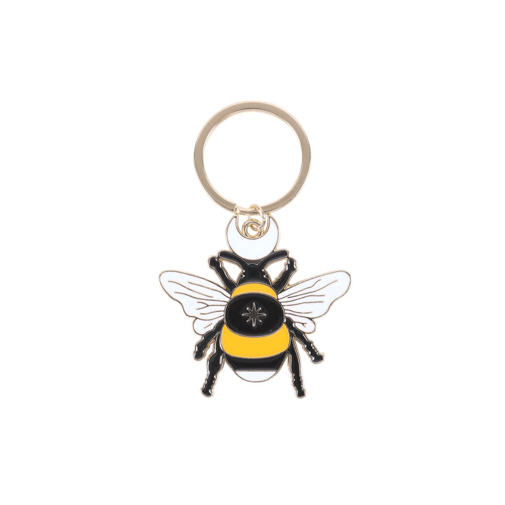 Forest Bee Enamel Keyring