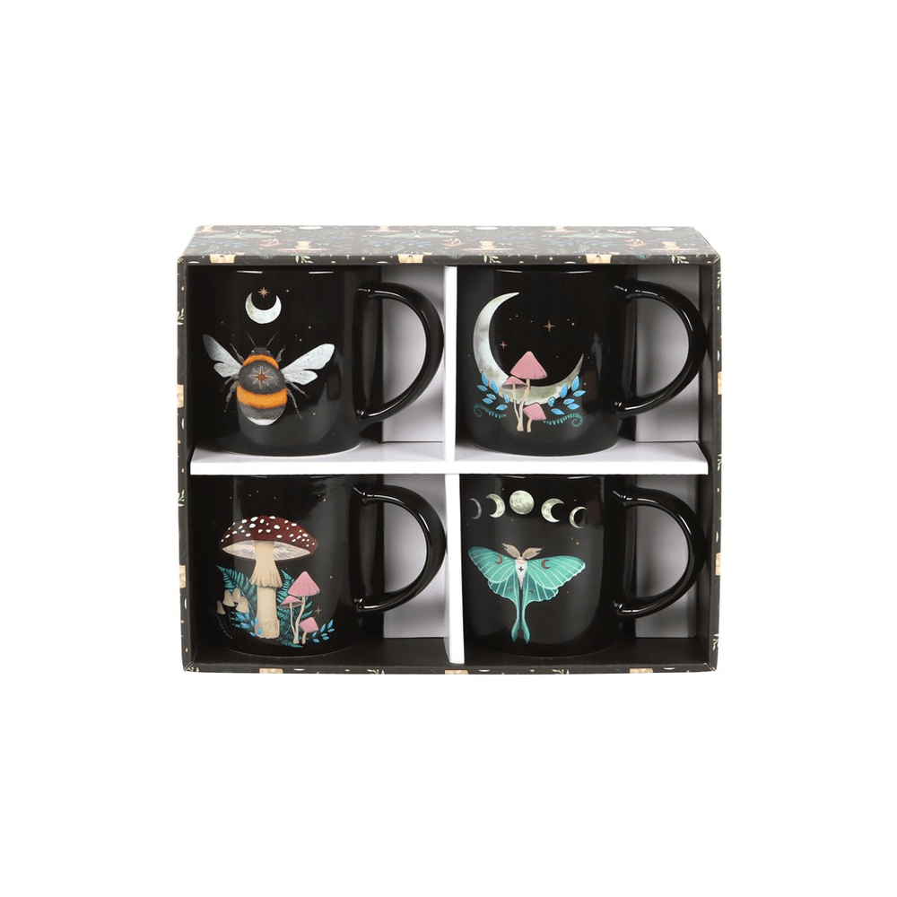 Set of 4 Dark Forest Mugs