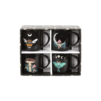 Set of 4 Dark Forest Mugs
