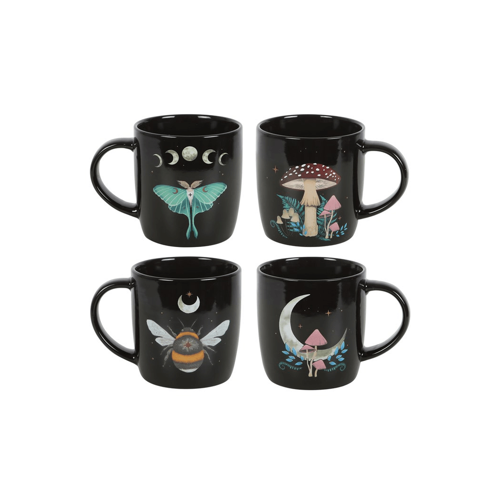 Set of 4 Dark Forest Mugs