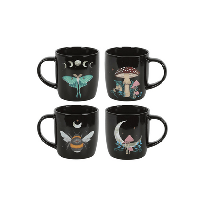 Set of 4 Dark Forest Mugs