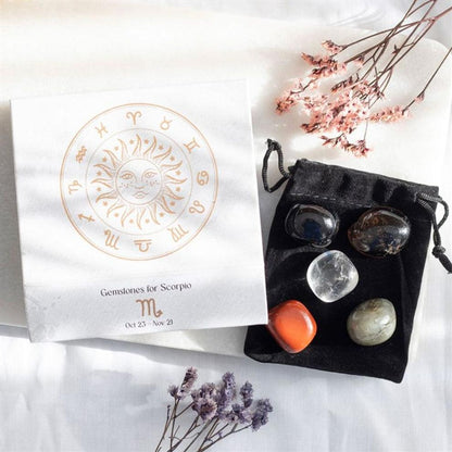 Set of 12 Zodiac Crystal Tumblestone Sets