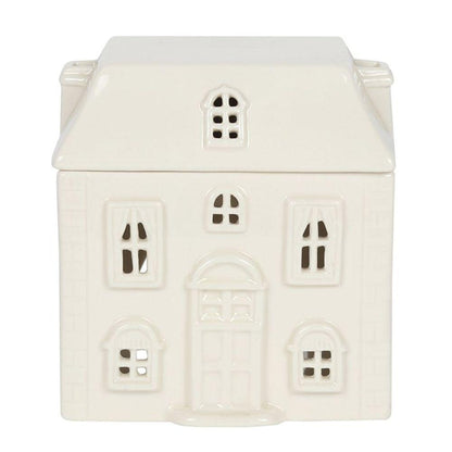 White Ceramic House Oil Burner