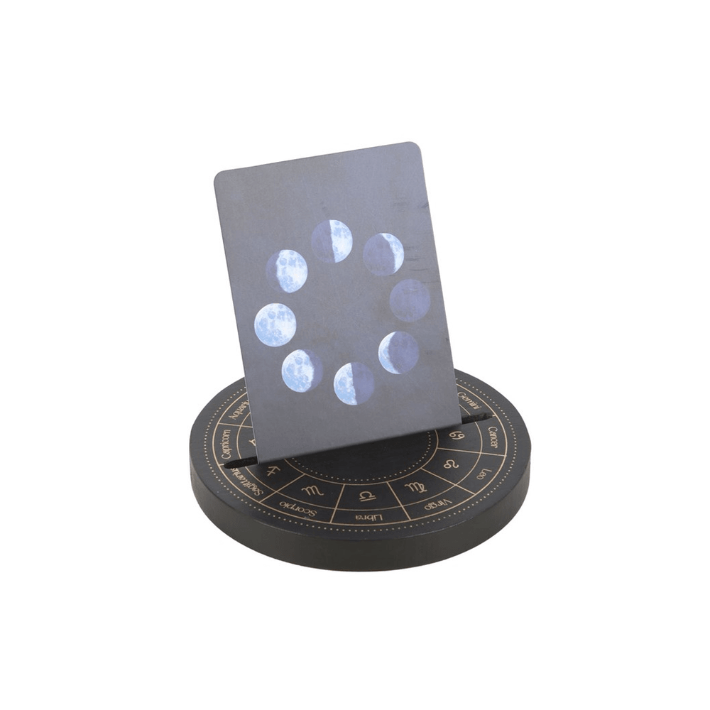 Black Astrology Wheel Card Stand