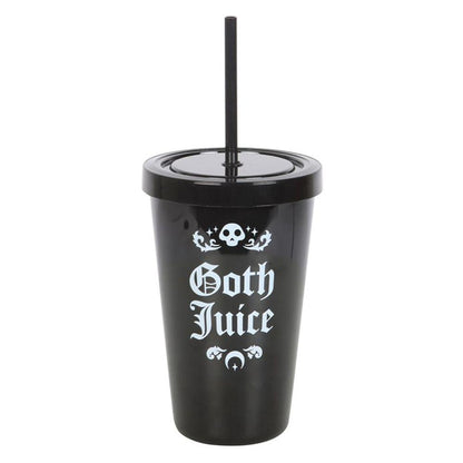 Goth Juice Plastic Tumbler with Straw