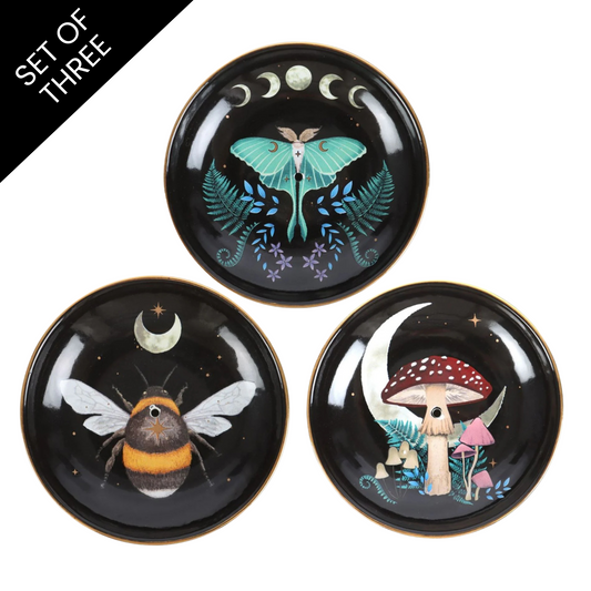 Mixed Dark Forest Incense Plate Set of 3
