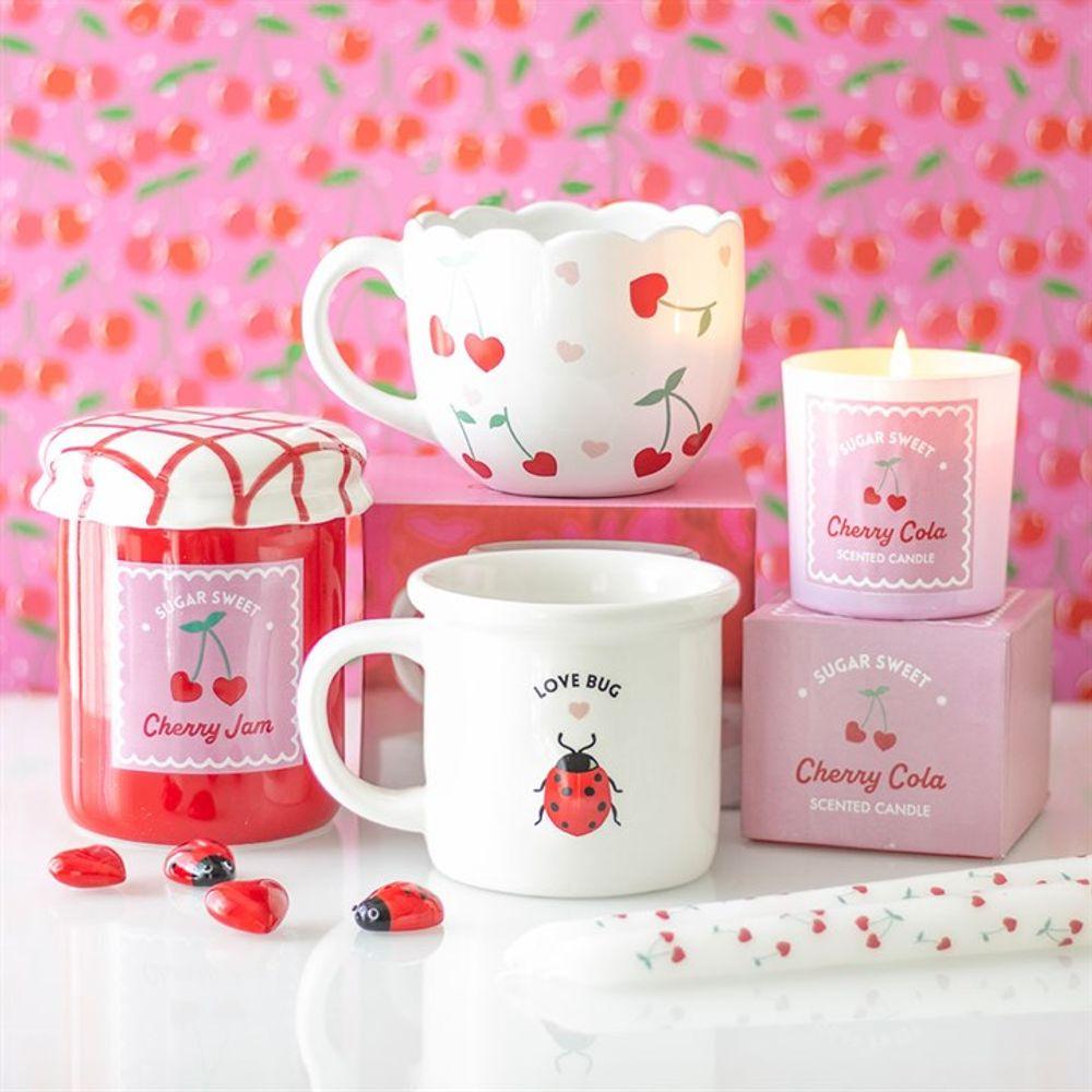 Scalloped Cherry Print Mug