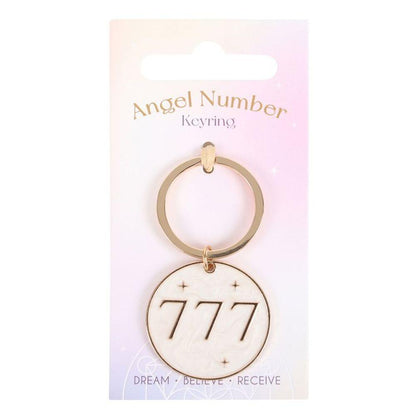 777 Angel Number Keyring