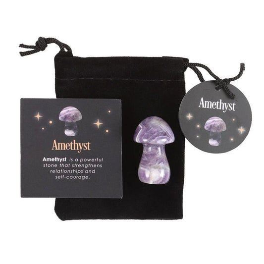Mini Magical Amethyst Crystal Mushroom