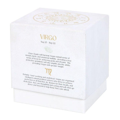 Small Virgo Sandalwood & Patchouli Gemstone Zodiac Candle