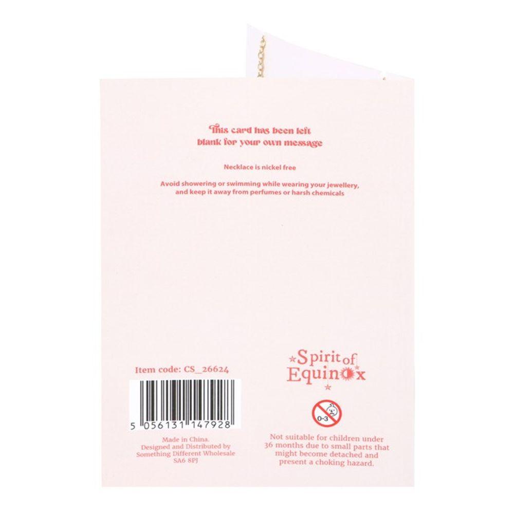 Sun Celestial Rose Quartz Necklace Card