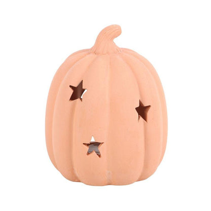 9cm Terracotta Pumpkin Tealight Holder
